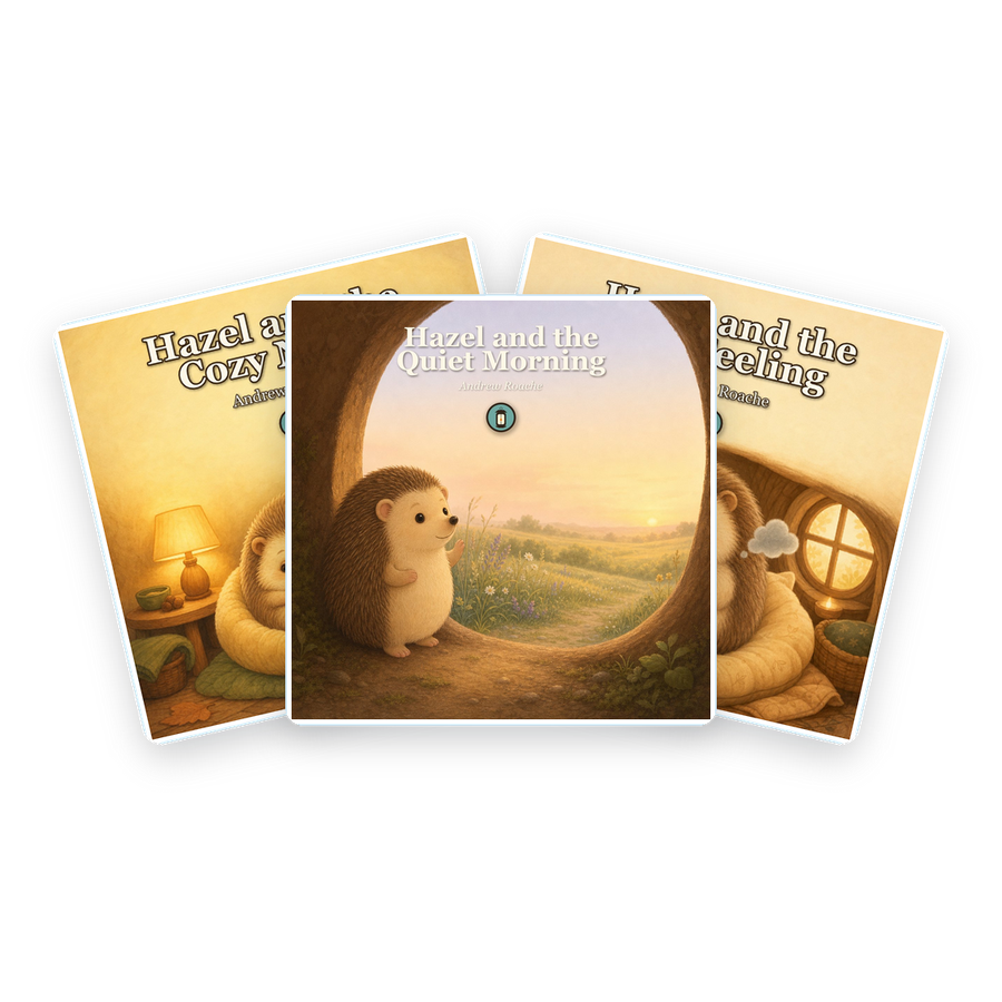 All five Hazel the Hedgehog paperbacks shown together as a complete set.