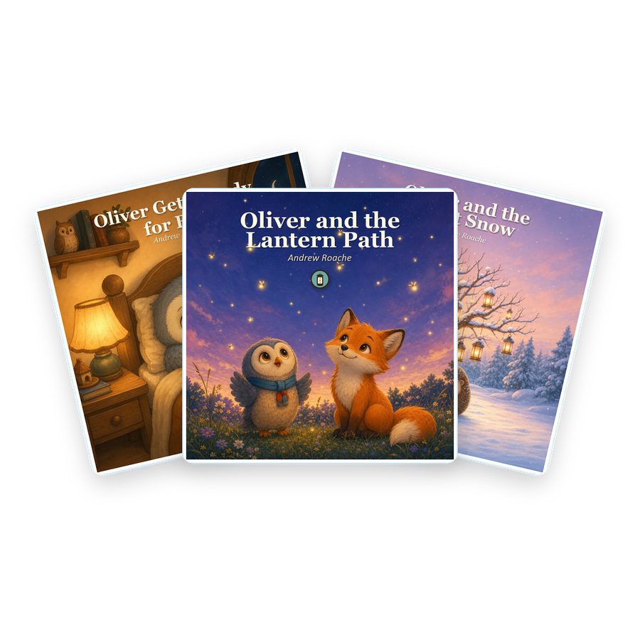 All ten Oliver the Owl paperbacks shown together as a complete set.