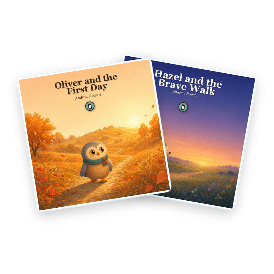 Two courage and new-things picture books from Lantern Path shown together as a bundle.