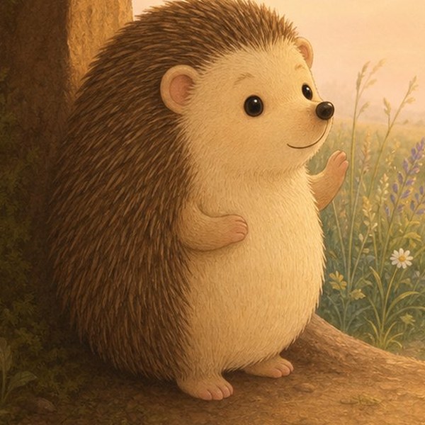 Hazel the Hedgehog - a warm, friendly picture-book character portrait from Lantern Path Books.