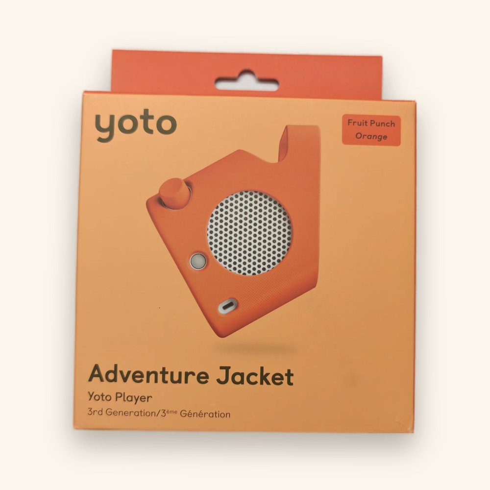The Adventure Jacket in Fruit Punch box, our own photo of the actual prize
