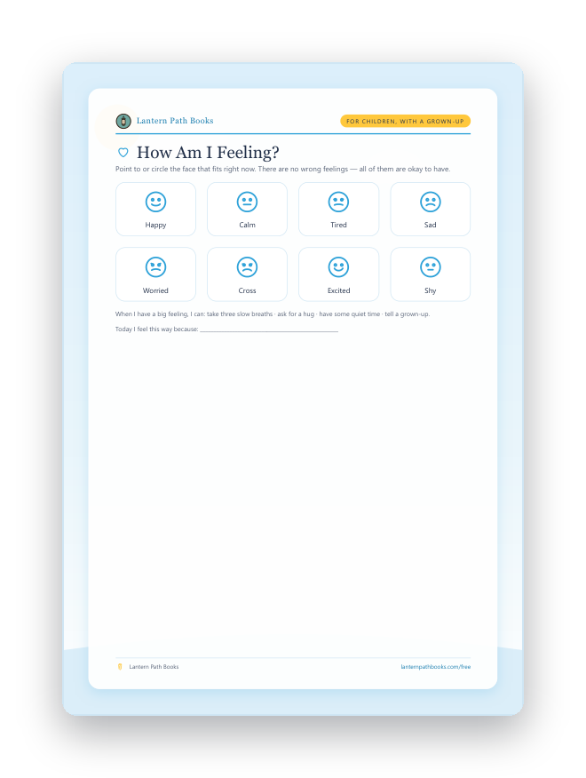 Preview of the printable How Am I Feeling? chart.