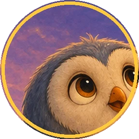 Oliver the Owl looking up hopefully