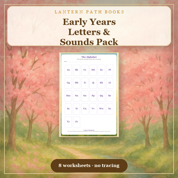 Early Years Letters & Sounds printable kit from Lantern Path Books