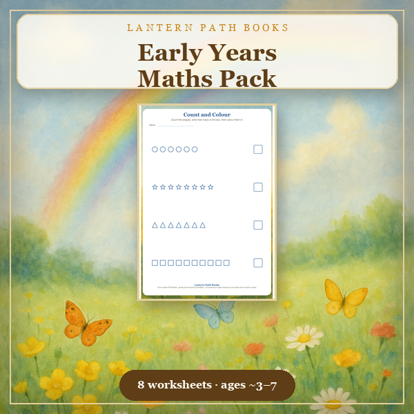 Early Years Maths Pack printable kit from Lantern Path Books
